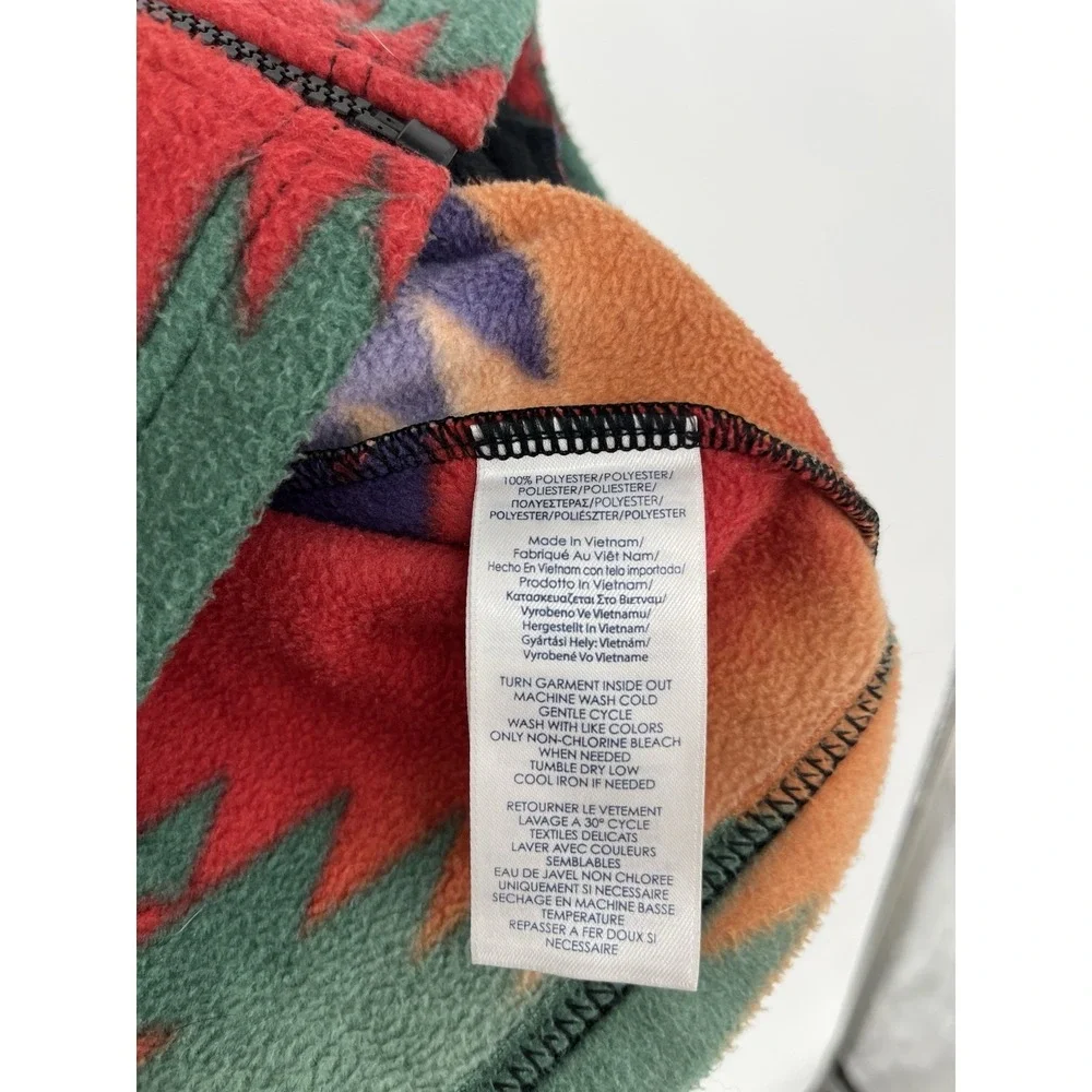 Chaps Sport Ralph Lauren Fleece  Vest Multi Southwest Aztec Chief Zip Medium